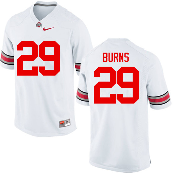 Men Ohio State Buckeyes #29 Rodjay Burns College Football Jerseys Game-White